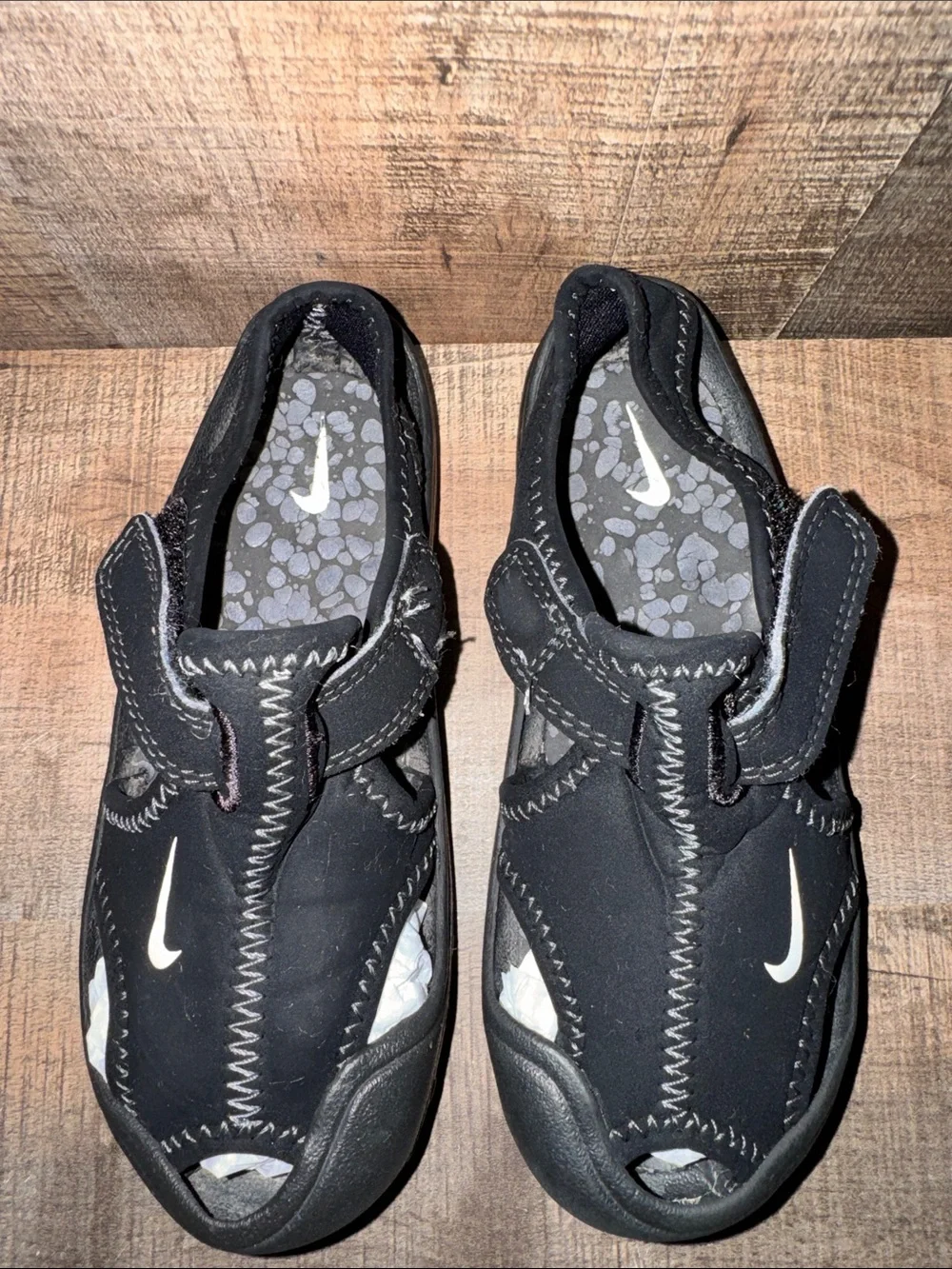 Nike Black Kids' Hook-and-Loop Sport Sandals